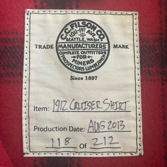 Extremely rare, limited edition, men’s Filson jacket with original patent - Picture 4 of 16